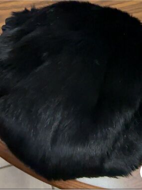 Vintage 1855 Genuine Black Fox Fur Muff Hand Warmer. Allbrecht Furs St Paul